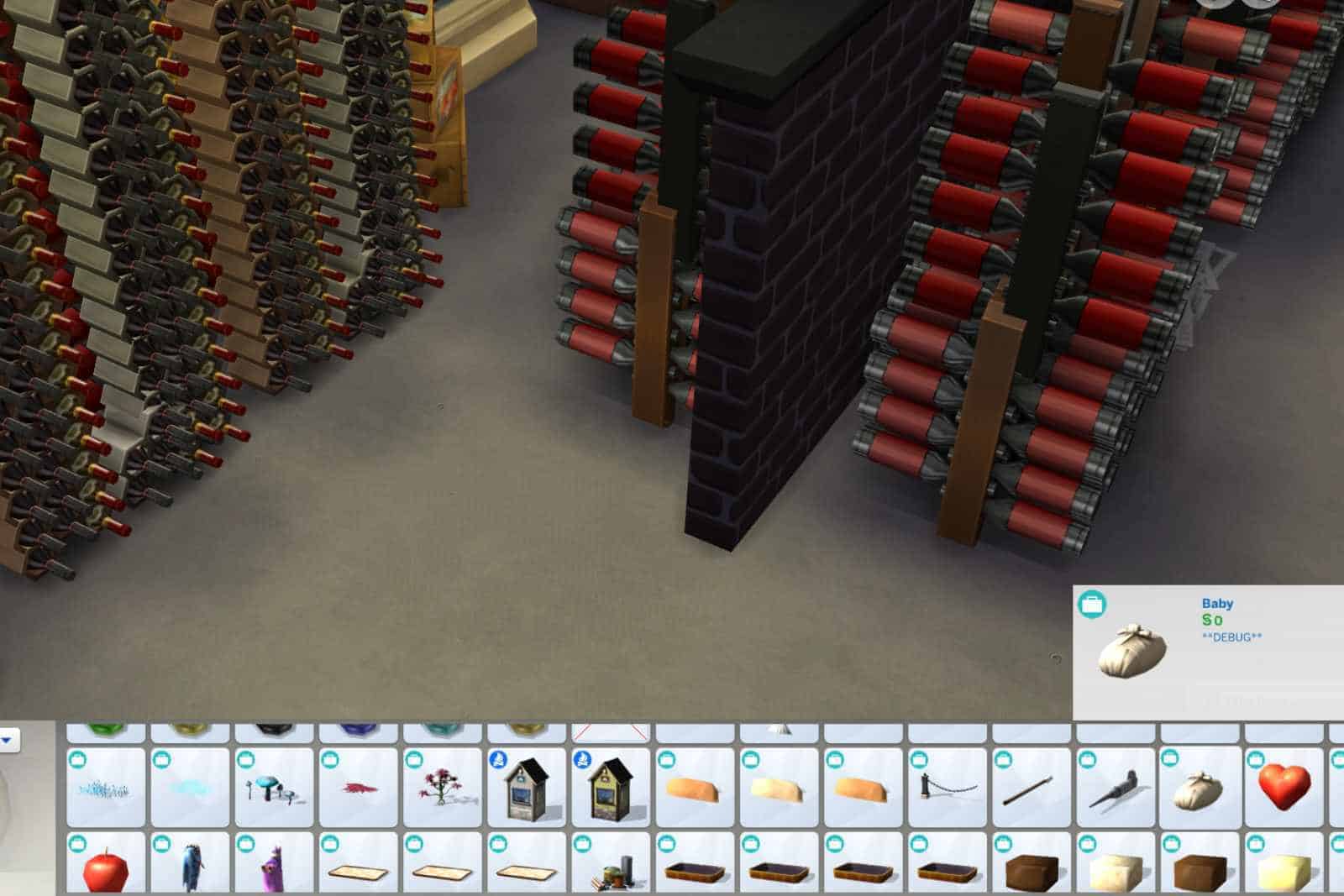 the sims 4 baby debug object