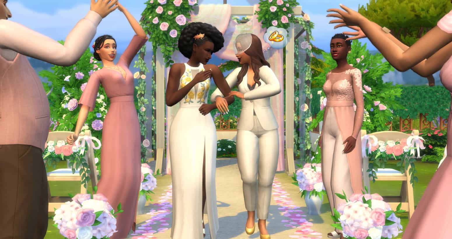 Sims 4: My Wedding Stories official blog post and screenshots